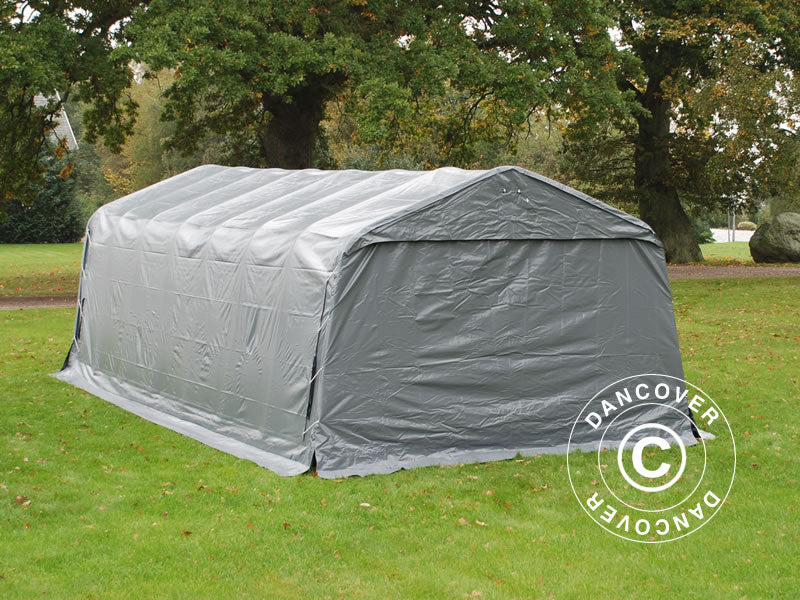 Garagetelt PRO 3,6x8,4x2,68m PVC, Grå - Image 4