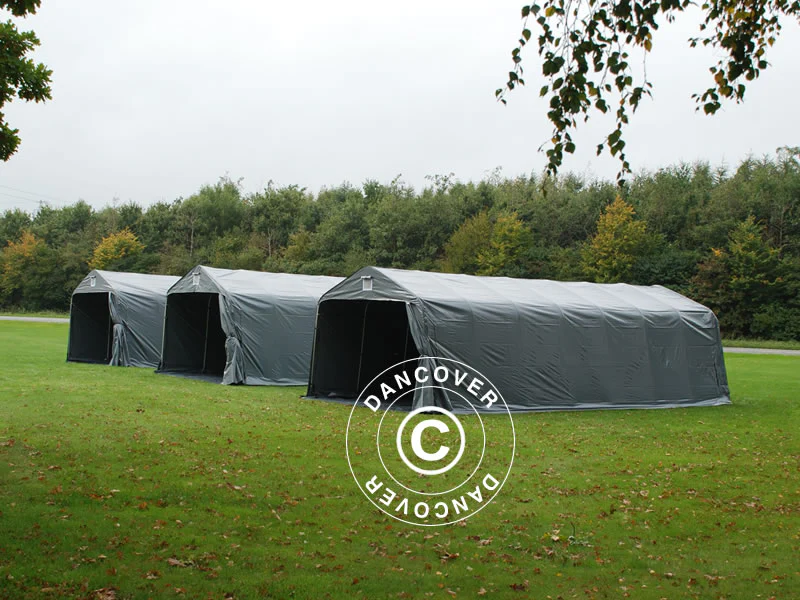 Garagetelt PRO 3,6x8,4x2,68m PVC, Grå - Image 7
