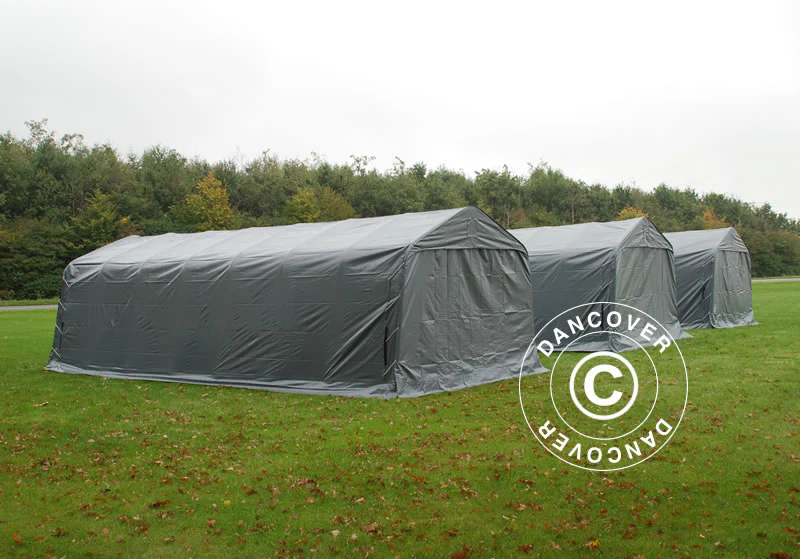 Garagetelt PRO 3,6x8,4x2,68m PVC, Grå - Image 9