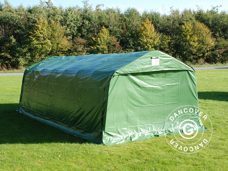 Garagetelt PRO 3,6x8,4x2,68m PVC, Grøn - Image 2