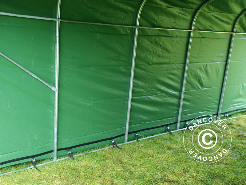 Garagetelt PRO 3,6x8,4x2,68m PVC, Grøn - Image 8