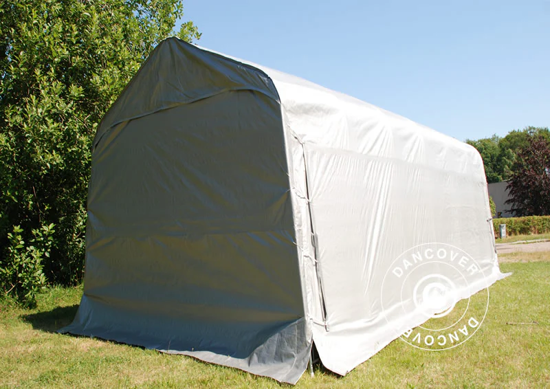 Garagetelt PRO 3,77x7,3x3,18m PE, Grå - Image 3