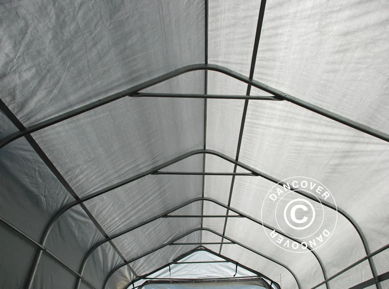 Garagetelt PRO 3,77x7,3x3,18m PVC, Grå - Image 5