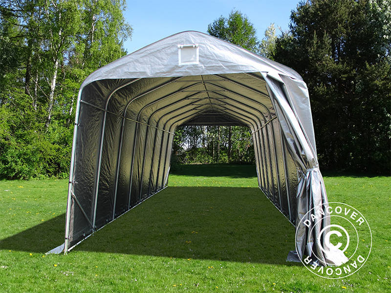 Garagetelt PRO 3,77x9,7x3,18m PE, Grå - Image 10