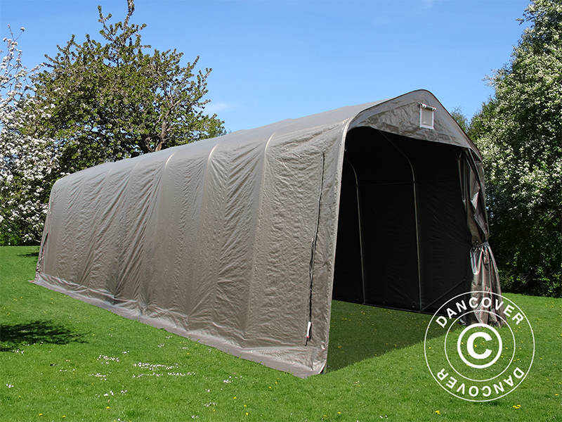 Garagetelt PRO 3,77x9,7x3,18m PE, Grå - Image 11