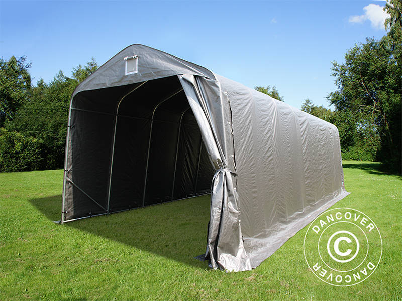 Garagetelt PRO 3,77x9,7x3,18m PE, Grå - Image 12