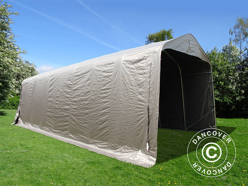 Garagetelt PRO 3,77x9,7x3,18m PE, Grå - Image 2