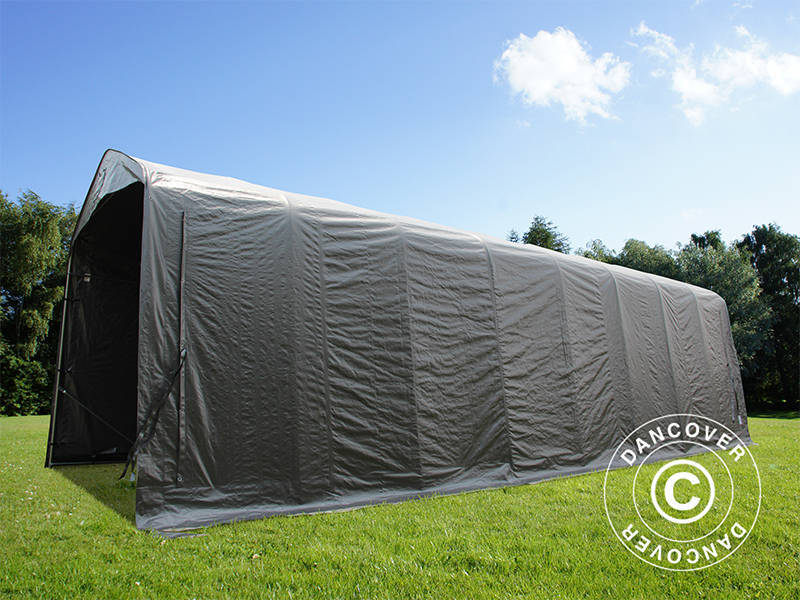 Garagetelt PRO 3,77x9,7x3,18m PE, Grå - Image 3