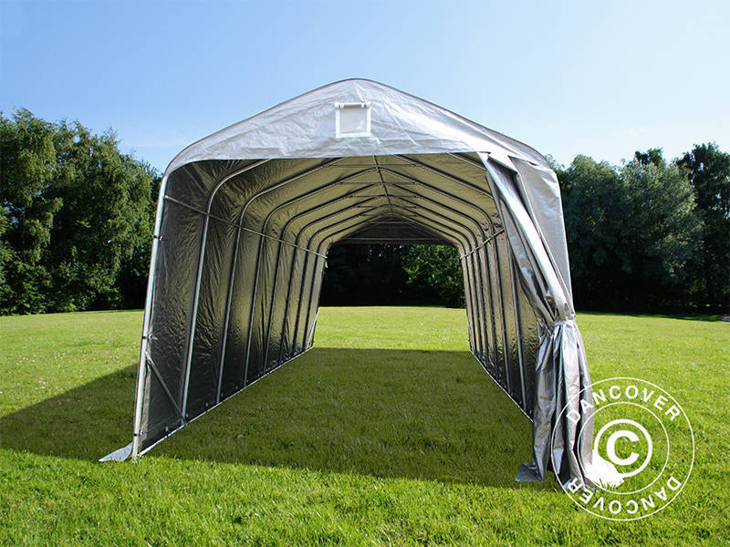 Garagetelt PRO 3,77x9,7x3,18m PE, Grå - Image 6
