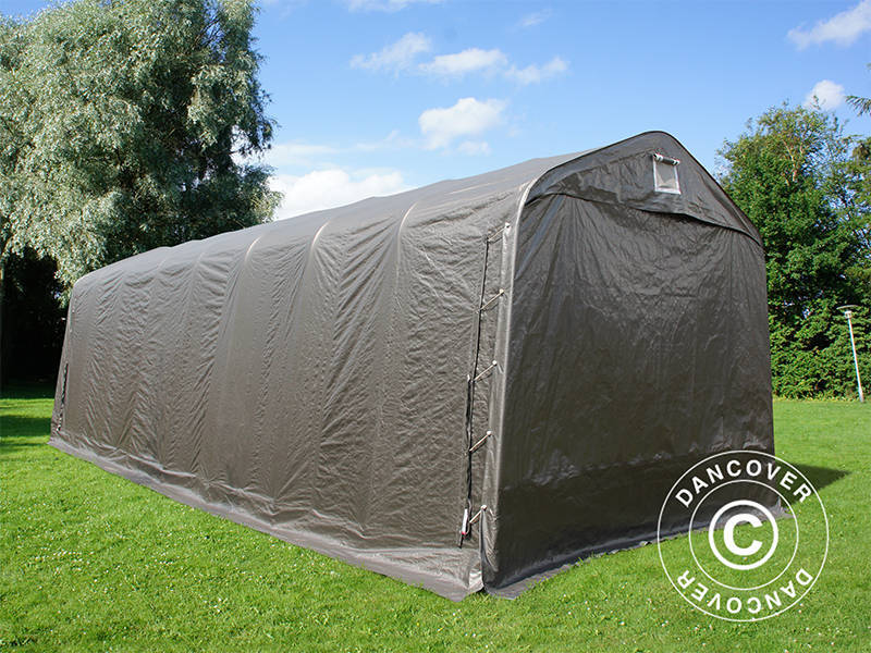 Garagetelt PRO 3,77x9,7x3,18m PE, Grå - Image 9