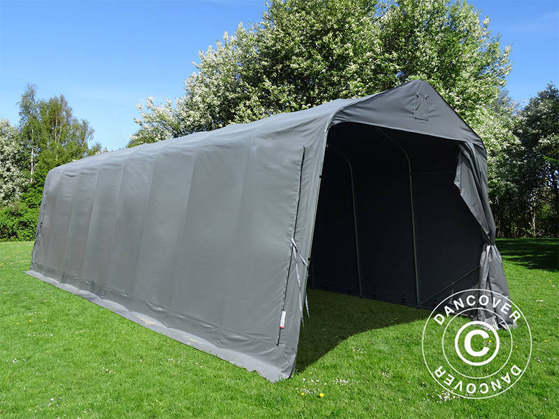 Garagetelt PRO 3,77x9,7x3,18m PVC, Grå - Image 5
