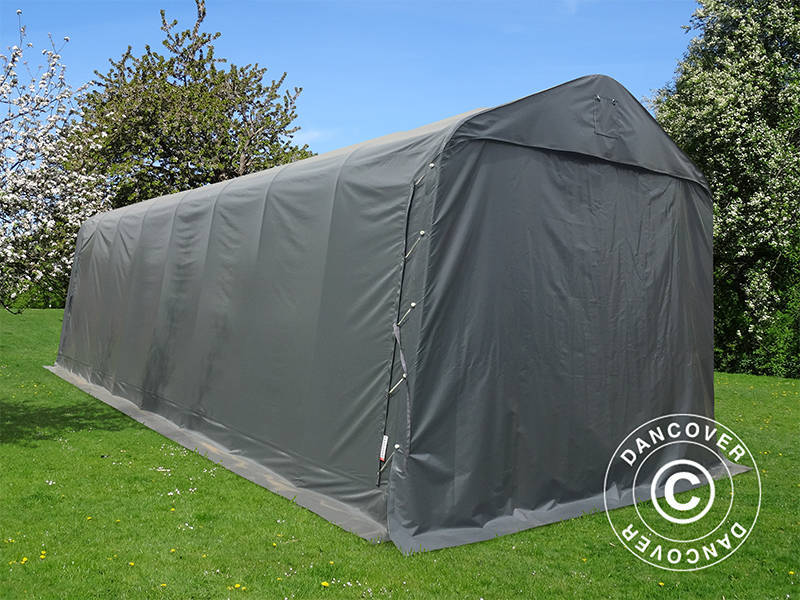 Garagetelt PRO 3,77x9,7x3,18m PVC, Grå - Image 7