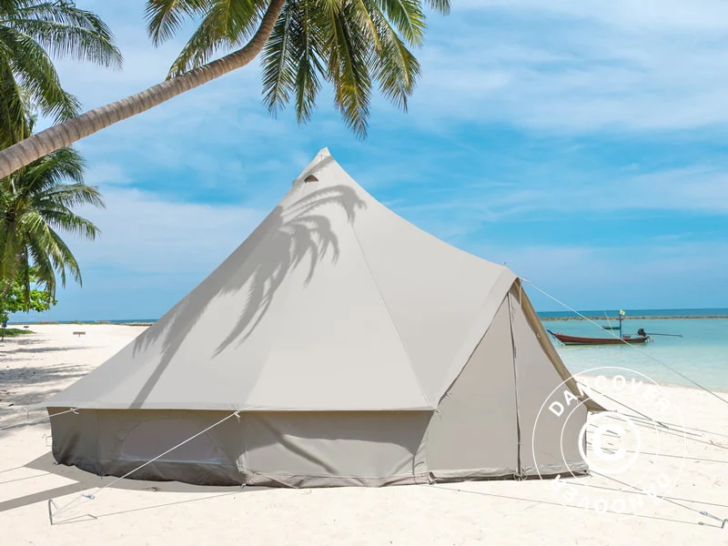 Glampingtelt TentZing®, 4x4m, 4 Personer, Sand - Image 4