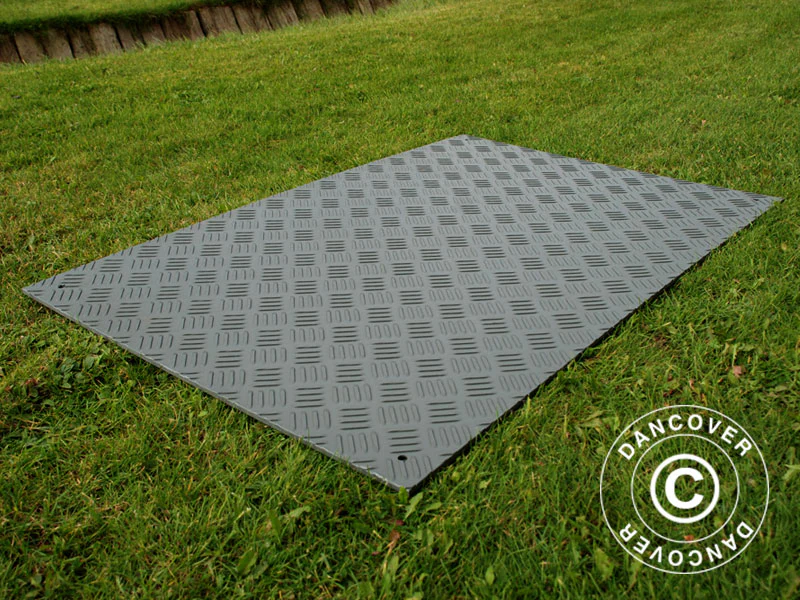 Gulvløsning og køreplade, 0,96 m², 80x120x0,6cm, Grå, 1 stk. - Image 3