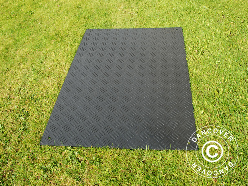 Gulvløsning og køreplade, 0,96 m², 80x120x0,6cm, Sort, 1 stk. - Image 2