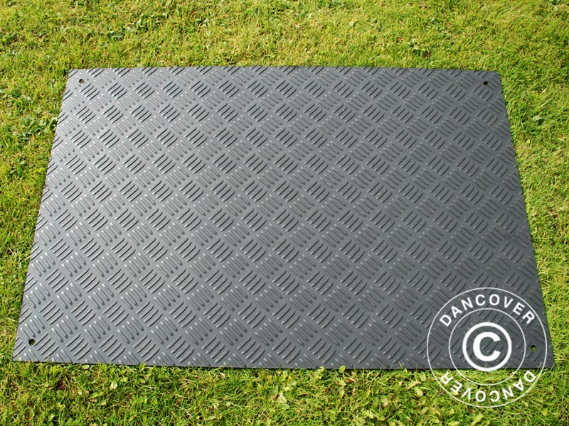 Gulvløsning og køreplade, 0,96 m², 80x120x0,6cm, Sort, 1 stk. - Image 3