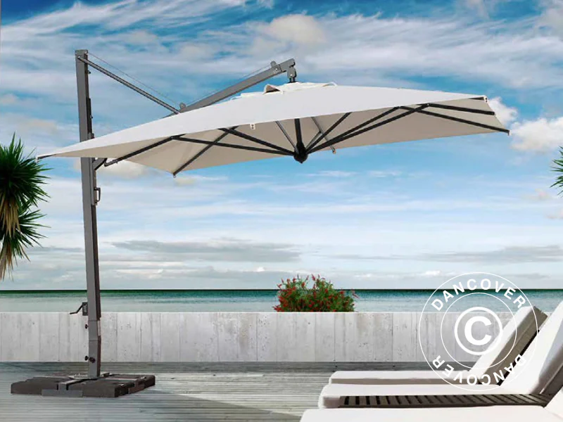 Hængeparasol Galileo Maxi, 4x4m, Natur