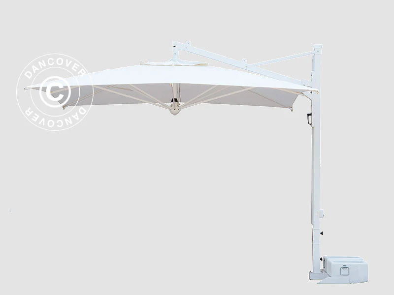 Hængeparasol Galileo White, 3x3m, Natur - Image 5