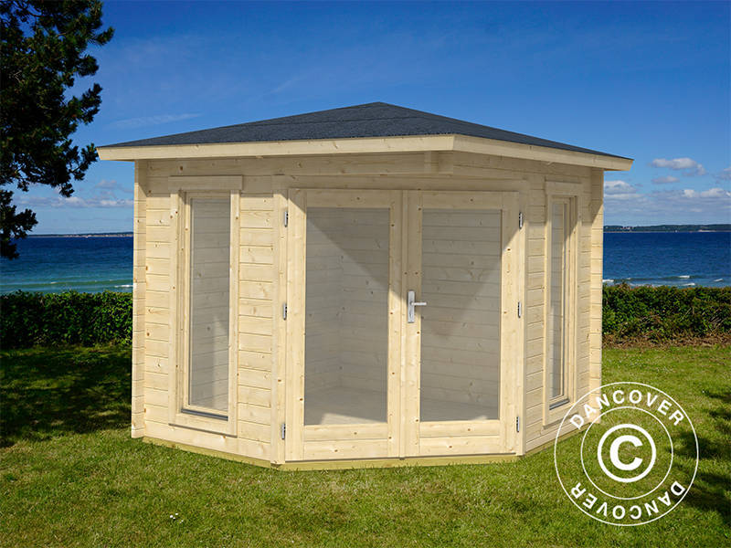 Havepavillon i træ Brittany, 2,4x2,4x2,41m, 40mm, Natur - Image 2