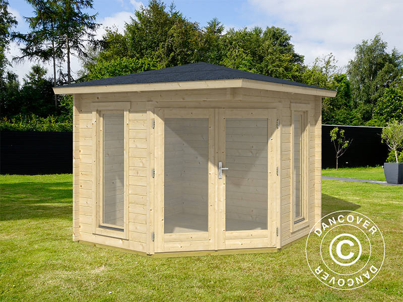 Havepavillon i træ Brittany, 2,4x2,4x2,41m, 40mm, Natur - Image 3