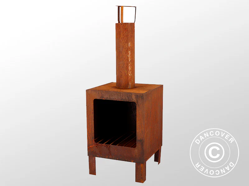 Havepejs, 38x38x108cm, Rustfarvet - Image 2