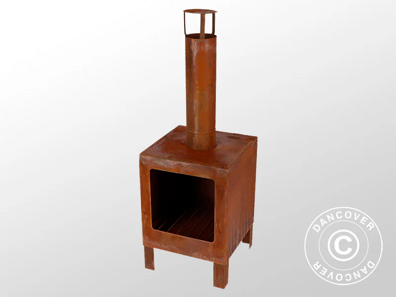 Havepejs, 38x38x108cm, Rustfarvet - Image 3