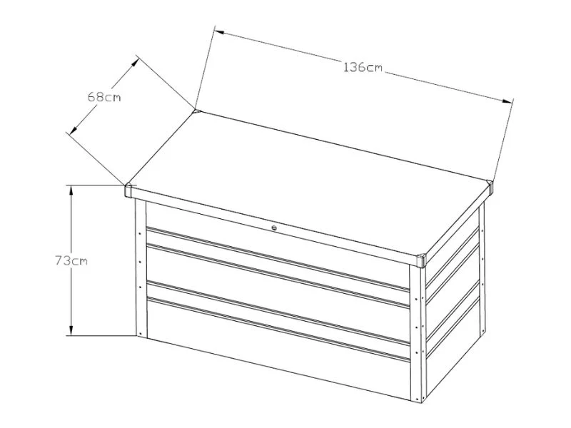 Hyndeboks til haven 548 L, 0,68x1,36x0,73m, ProShed®, Antracit - Image 6
