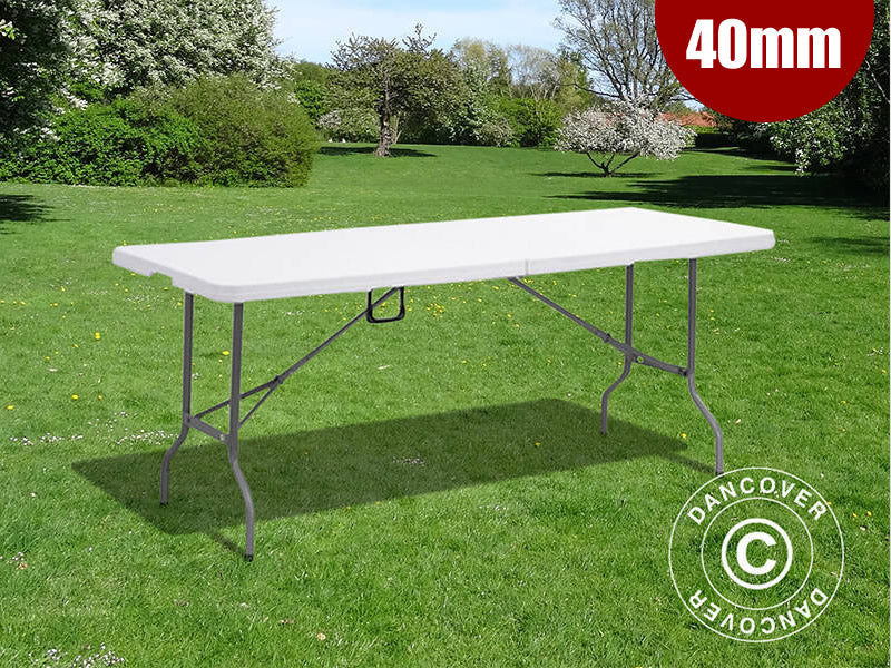 Klapbord 180x74x74cm, Lysegrå (10 stk.)