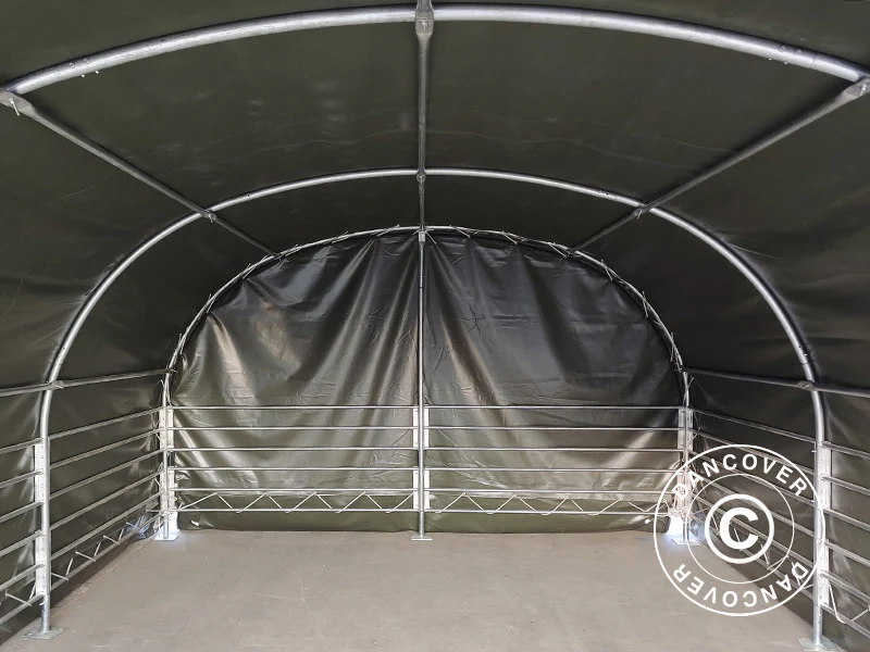 Læskur til husdyr 4x6x2,4m, PVC, Grøn - Image 8