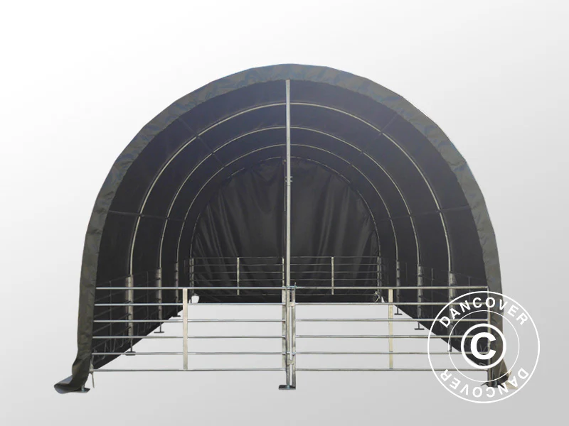 Læskur til husdyr 4x8x3,15m, PVC, Grøn - Image 5
