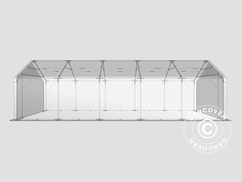 Lagertelt PRO 4x10x2x3,1m, PVC, Grå - Image 10