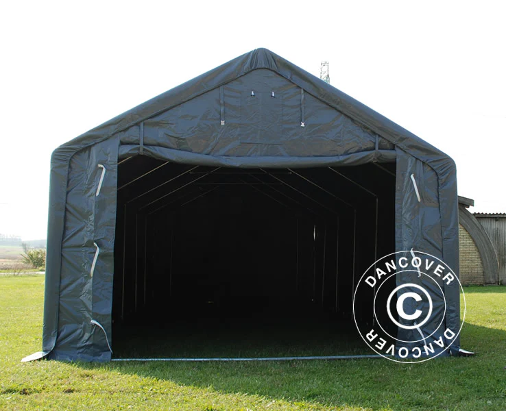 Lagertelt PRO 4x10x2x3,1m, PVC, Grå - Image 4