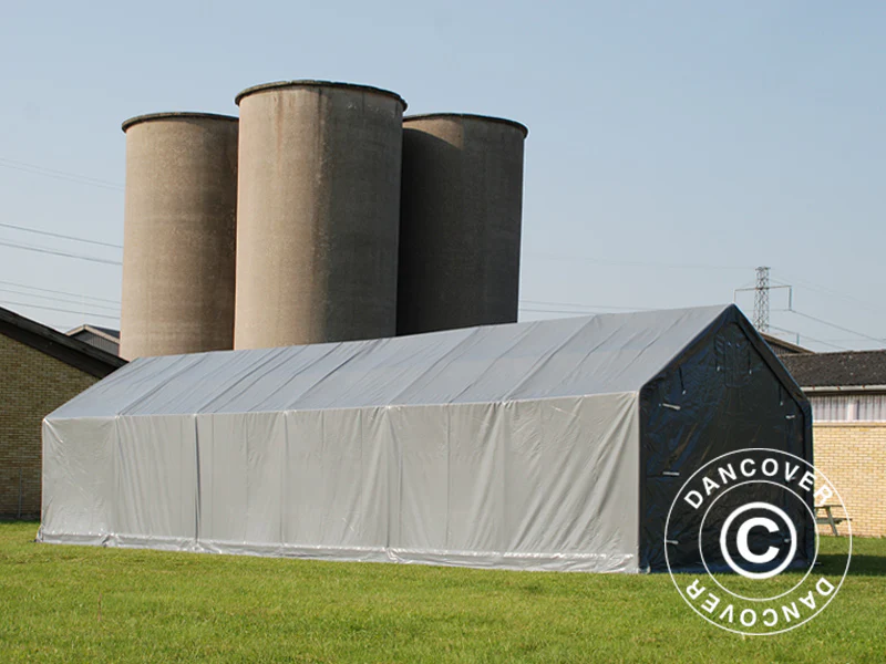 Lagertelt PRO 4x12x2x3,1m, PVC, Grå - Image 11
