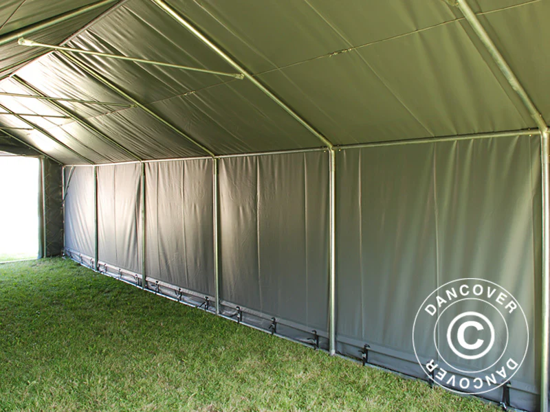 Lagertelt PRO 4x12x2x3,1m, PVC, Grå - Image 13