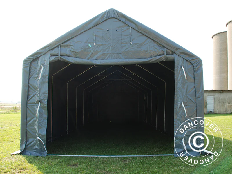 Lagertelt PRO 4x12x2x3,1m, PVC, Grå - Image 17