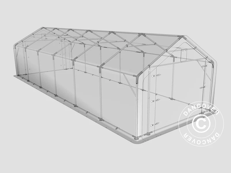 Lagertelt PRO 4x12x2x3,1m, PVC, Grå - Image 27