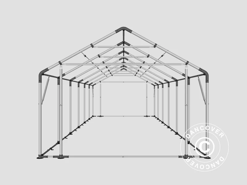 Lagertelt PRO 4x12x2x3,1m, PVC, Grå - Image 37