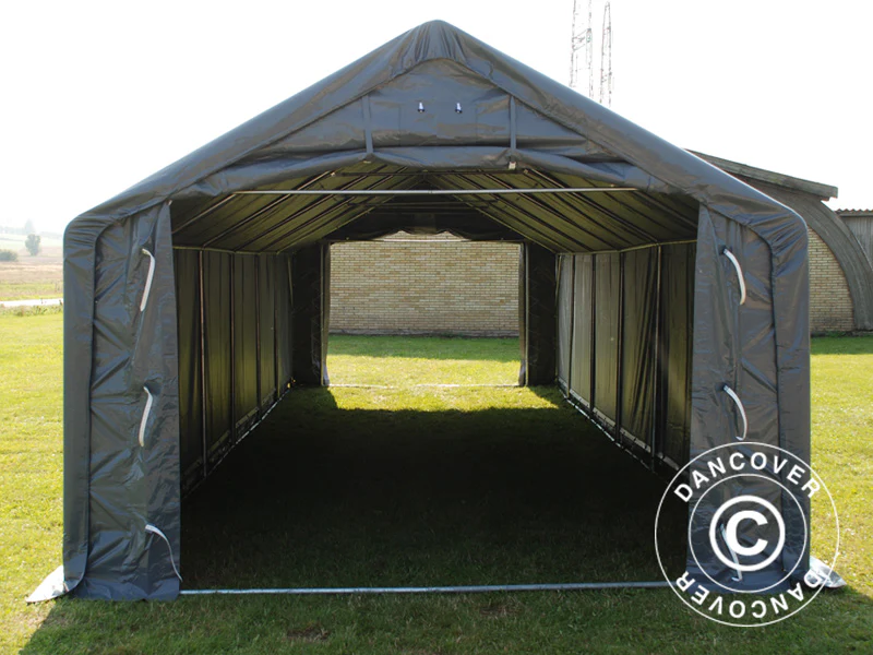 Lagertelt PRO 4x12x2x3,1m, PVC, Grå - Image 6