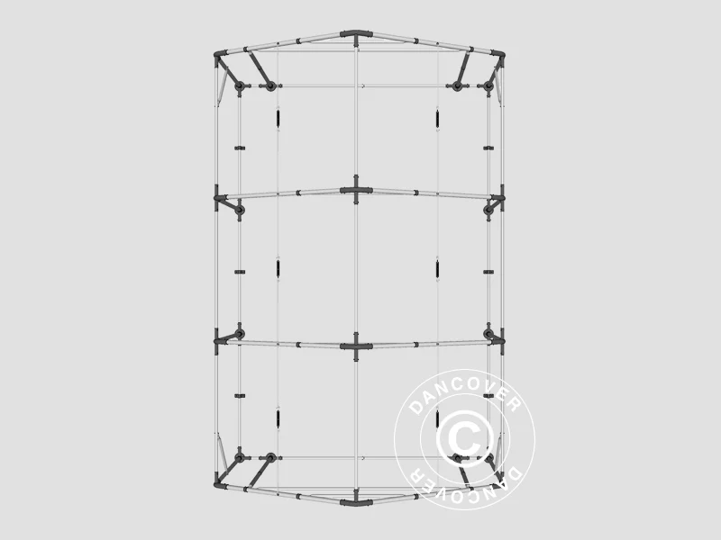 Lagertelt PRO 4x6x2x3,1m, PVC, Grå - Image 19