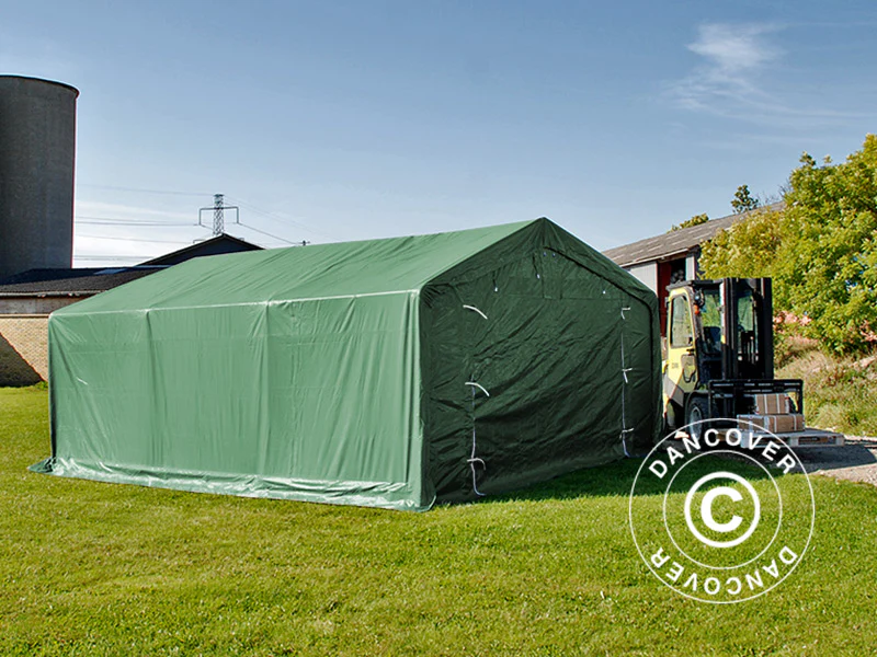 Lagertelt PRO 4x6x2x3,1m, PVC, Grøn - Image 8