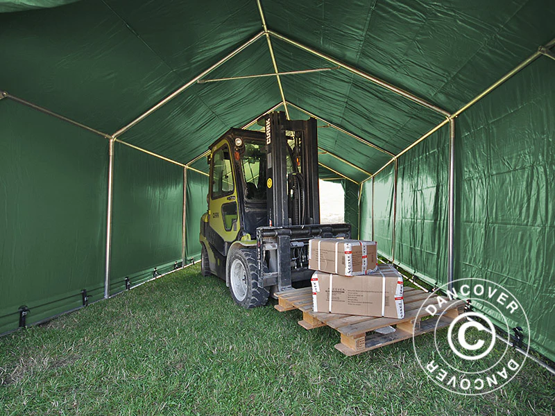Lagertelt PRO 4x8x2,5x3,6m, PVC, Grøn - Image 11