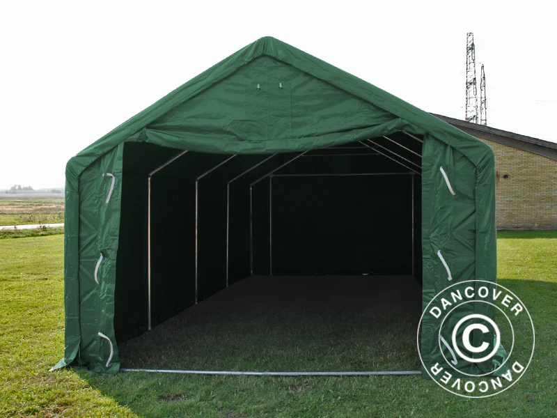 Lagertelt PRO 4x8x2,5x3,6m, PVC, Grøn - Image 12