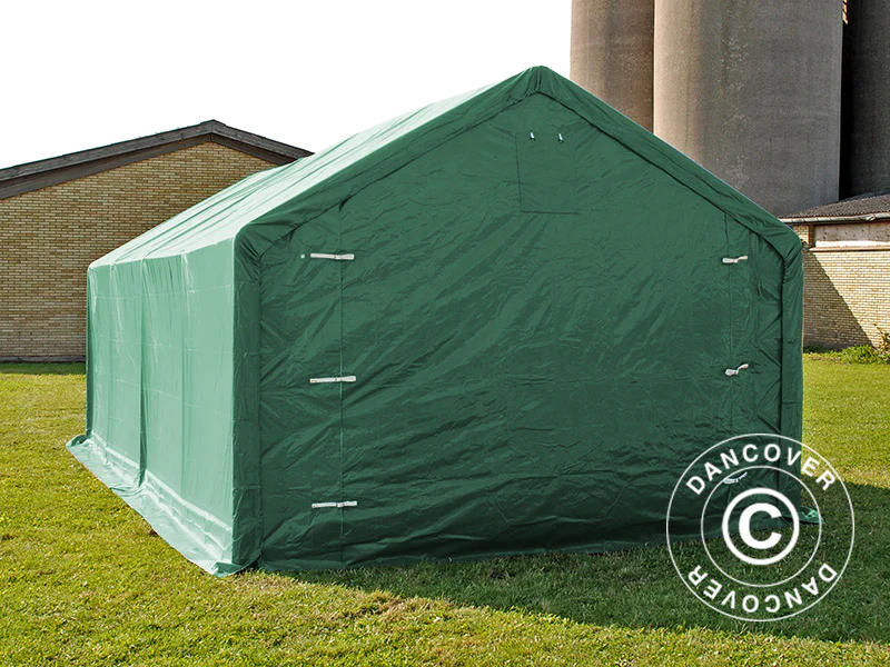 Lagertelt PRO 4x8x2,5x3,6m, PVC, Grøn - Image 13