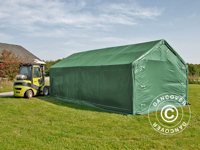 Lagertelt PRO 4x8x2,5x3,6m, PVC, Grøn - Image 7
