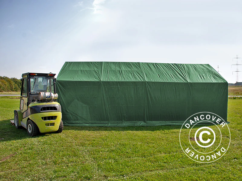 Lagertelt PRO 4x8x2,5x3,6m, PVC, Grøn - Image 8