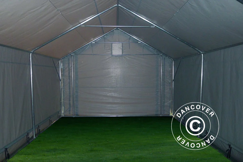 Lagertelt PRO 4x8x2x3,1m, PVC, Grå - Image 16
