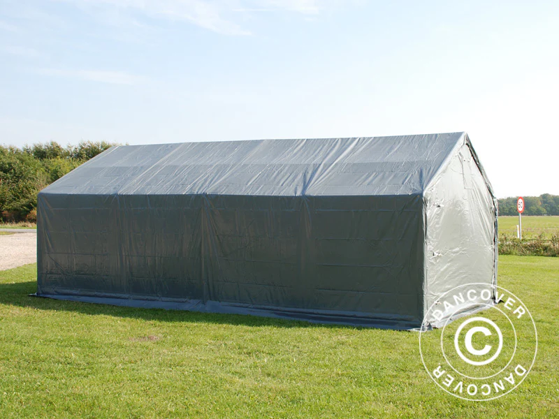 Lagertelt PRO 4x8x2x3,1m, PVC, Grå - Image 3