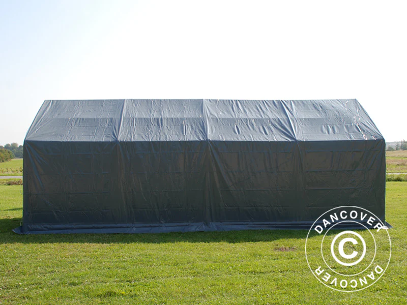 Lagertelt PRO 4x8x2x3,1m, PVC, Grå - Image 8