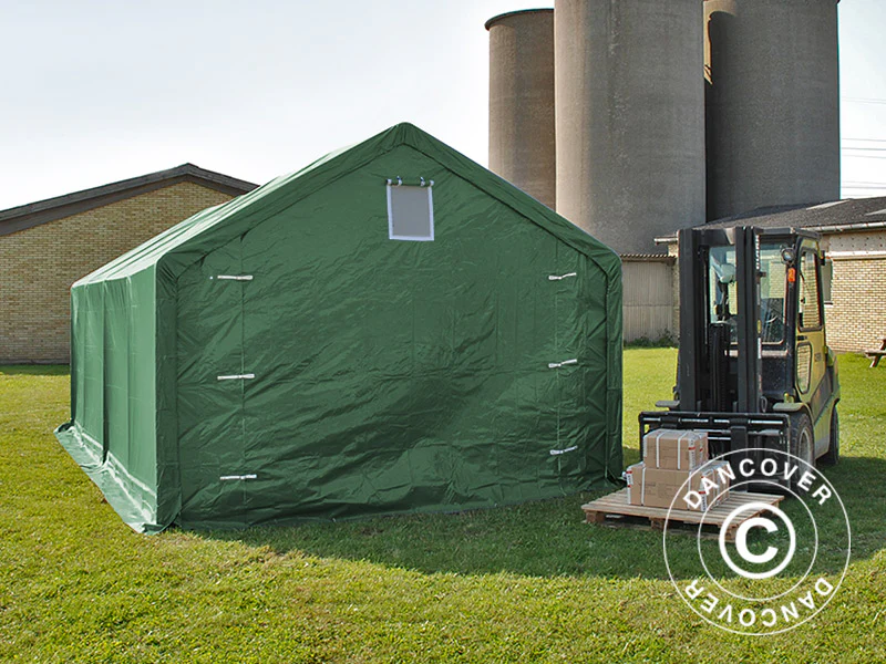 Lagertelt PRO 4x8x2x3,1m, PVC, Grøn - Image 16
