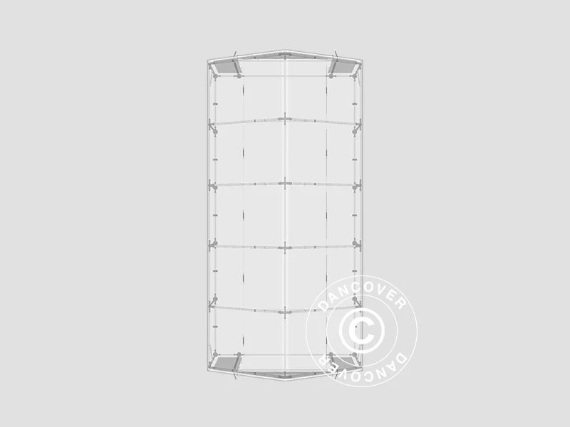 Lagertelt PRO 5x10x2x3,39m, PVC, Grå - Image 14